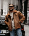 Kurtka męska OLAVOGA LENNOX MEN 2025 camel - MaWer Fashion