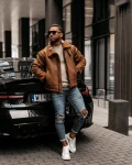 Kurtka męska OLAVOGA LENNOX MEN 2025 camel - MaWer Fashion