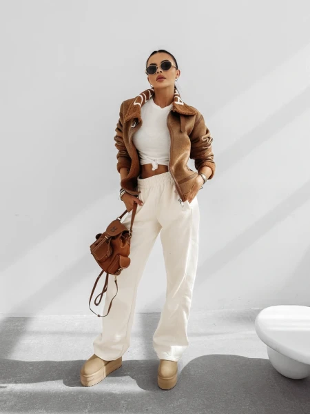 Kurtka damska OLAVOGA LENNOX 2025 camel - maWer Fashion