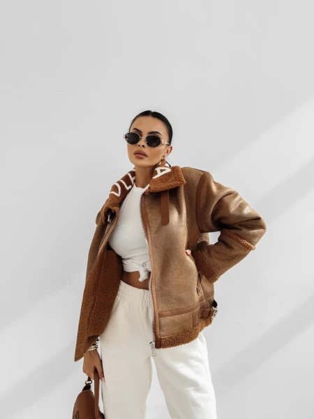 Kurtka damska OLAVOGA LENNOX 2025 camel - maWer Fashion