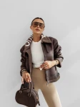 Kurtka damska OLAVOGA LENNOX 2025 brąz - maWer Fashion