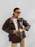 Kurtka damska OLAVOGA LENNOX 2025 brąz - maWer Fashion