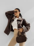 Kurtka damska OLAVOGA LENNOX 2025 brąz - maWer Fashion