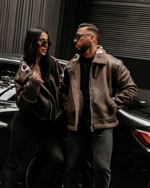 Kurtka damska OLAVOGA LENNOX 2025 brąz - maWer Fashion