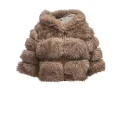 Futrzana kurtka damska OLAVOGA LANIKA 2025 beż - mawershop