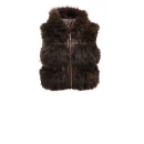 Futrzana kurtka damska OLAVOGA LANIKA 2025 brąz - mawershop