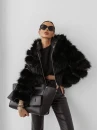 Futrzana kurtka damska OLAVOGA LANIKA 2025 czarna - mawershop