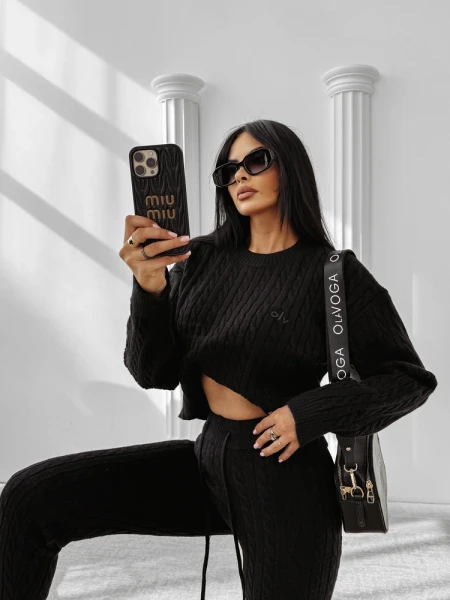 Komplet damski OLAVOGA OLIA 2025 czarny - mawershop