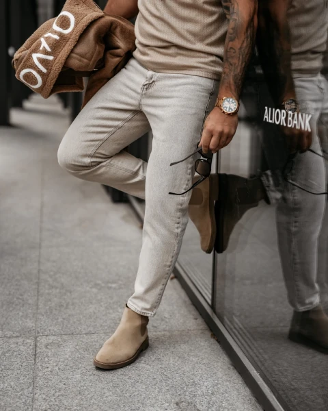 Spodnie męskie OLAVOGA DEMAN 2025 beż - mawershop.pl