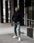 Bluza męska OLAVOGA SPRINT 2025 granatowa - mawershop