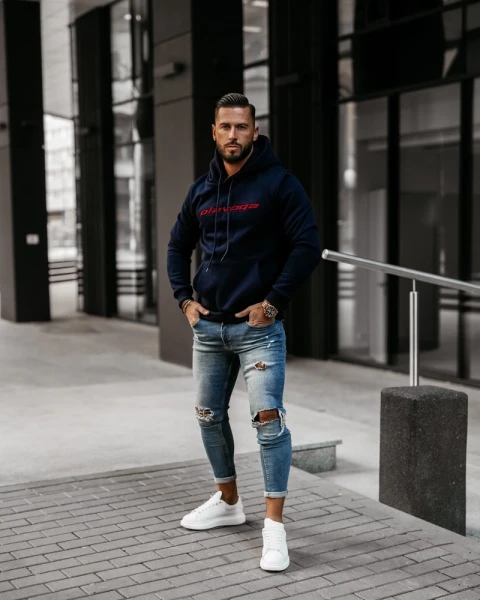 Bluza męska OLAVOGA SPRINT 2025 granatowa - mawershop