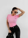 T-shirt damski OLAVOGA FIOERY 2025 różowy - mawershop