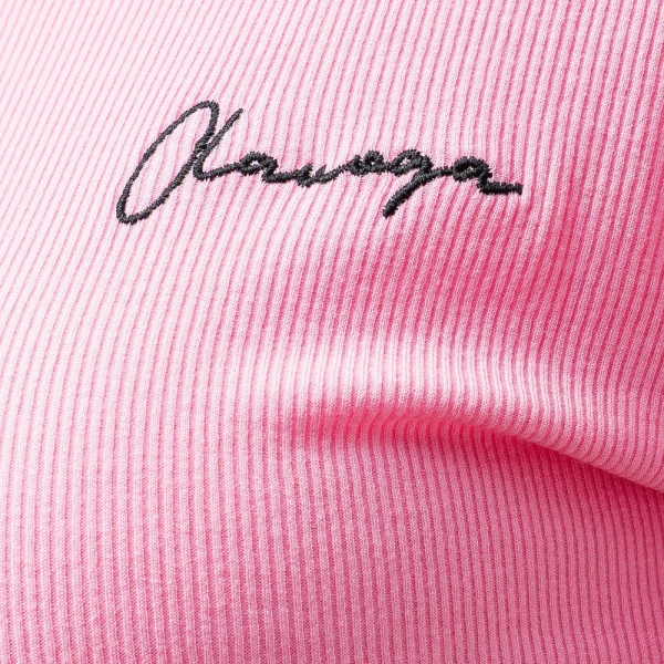 T-shirt damski OLAVOGA FIOERY 2025 różowy - mawershop