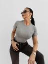 T-shirt damski OLAVOGA FIOERY 2025 szary - mawershop