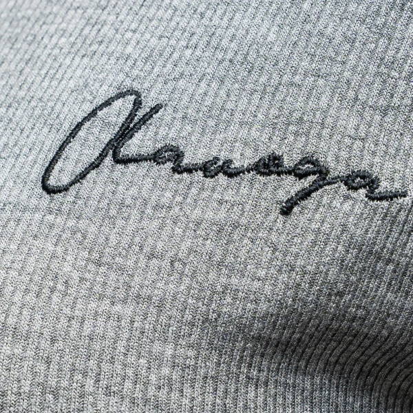 T-shirt damski OLAVOGA FIOERY 2025 szary - mawershop