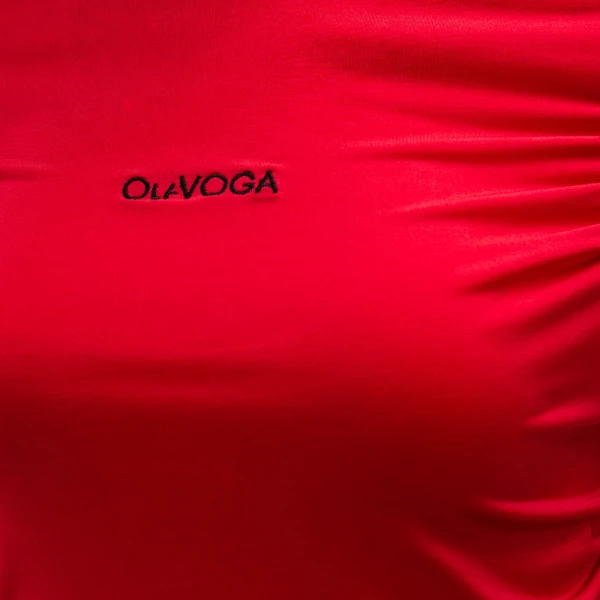 Bluzka damska OLAVOGA LOTUS 2025 czerwona - maWer Fashion