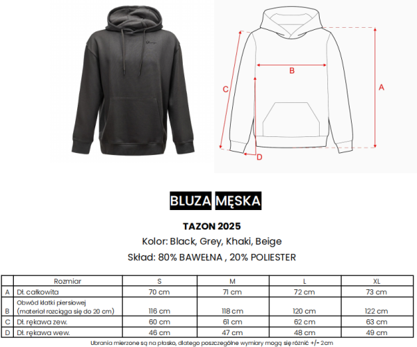 Bluza męska OLAVOGA TAZON 2025 czarna - maWer Fashion