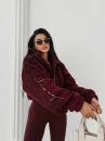 Bluza damska OLAVOGA TEDI 2025 bordo - maWer Fashion