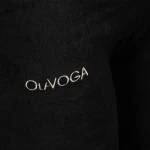 Welurowy komplet damski OLAVOGA VELVET WOOD 2025 czarny - maWer Fashion