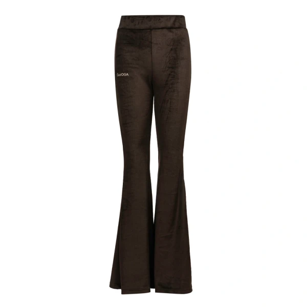 Welurowy komplet damski OLAVOGA VELVET WOOD 2025 brąz - maWer Fashion