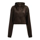 Welurowy komplet damski OLAVOGA VELVET WOOD 2025 brąz - maWer Fashion