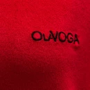 Welurowy komplet damski OLAVOGA VELVET WOOD 2025 czerwień - maWer Fashion