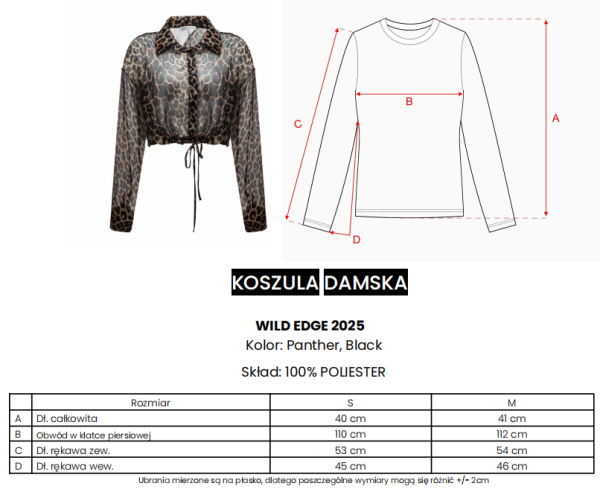 Koszula damska OLAVOGA WILD EDGE 2025 pantera - maWer Fashion