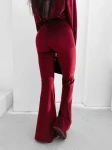Welurowy komplet damski OLAVOGA VELVET WOOD 2025 bordo - maWer Fashion