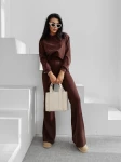 Komplet damski OLAVOGA MOSSEIL 2025 brąz - maWer Fashion
