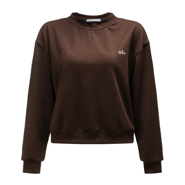 Komplet damski OLAVOGA MOSSEIL 2025 brąz - maWer Fashion