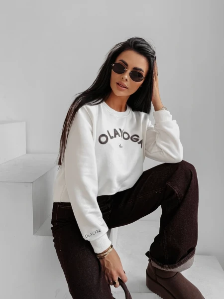 Bluza damska OLAVOGA GROV 2025 ecru - maWer Fashion