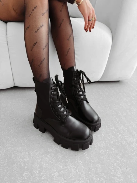 Buty workery damskie OLAVOGA TREAKLY 2025 czarne - maWer Fashion