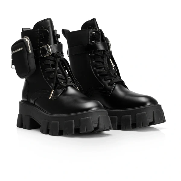 Buty workery damskie OLAVOGA TREAKLY 2025 czarne - maWer Fashion