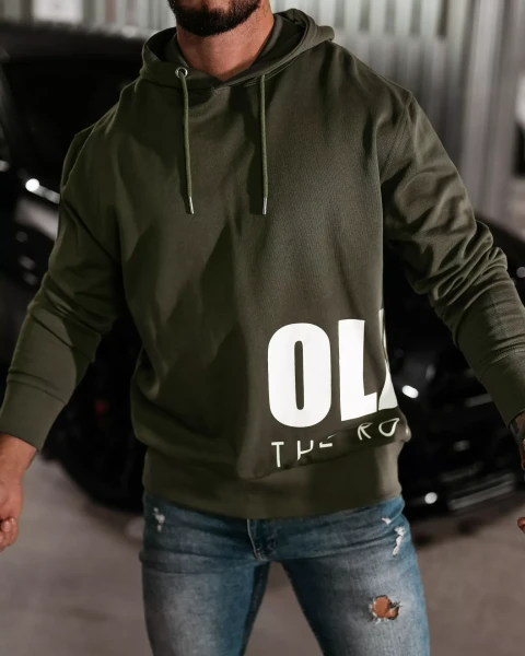 Bluza męska OLAVOGA PULSE 2025 khaki - maWer Fashion