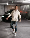 Bluza męska OLAVOGA PULSE 2025 beż - maWer Fashion