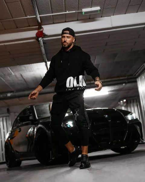 Bluza męska OLAVOGA PULSE 2025 czarna - maWer Fashion