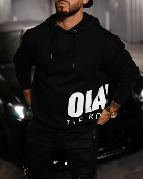 Bluza męska OLAVOGA PULSE 2025 czarna - maWer Fashion