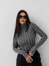 Bluzka damska OLAVOGA COREFIELD 2025 czarna z beżem - maWer Fashion
