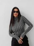 Bluzka damska OLAVOGA COREFIELD 2025 czarna z beżem - maWer Fashion