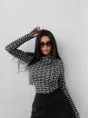 Bluzka damska OLAVOGA COREFIELD 2025 czarna z beżem - maWer Fashion