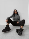 Bluzka damska OLAVOGA COREFIELD 2025 czarna z beżem - maWer Fashion