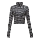 Bluzka damska OLAVOGA COREFIELD 2025 czarna z beżem - maWer Fashion