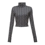 Bluzka damska OLAVOGA COREFIELD 2025 czarna z beżem - maWer Fashion