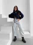 Bluza damska OLAVOGA FROST LAYER 2025 - granatowa - maWer Fashion