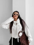 Bluza damska OLAVOGA FROST LAYER 2025 - ecru -maWer Fashion