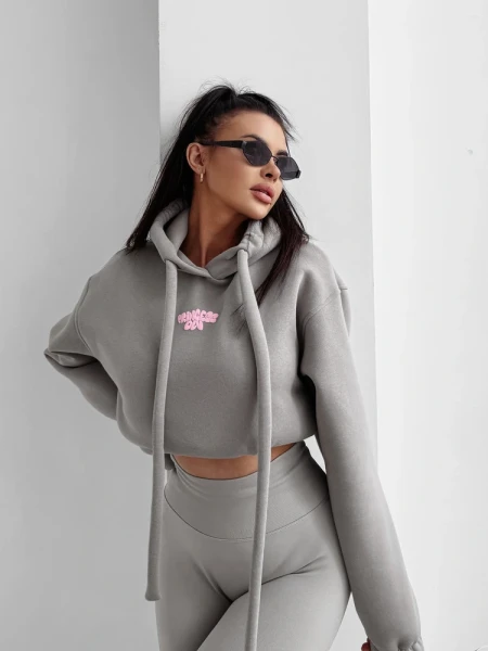 Bluza damska OLAVOGA FROST LAYER 2025 - szara - maWer Fashion