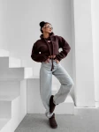 Bluza damska OLAVOGA FROST LAYER 2025 - brąz - maWer Fashion