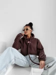 Bluza damska OLAVOGA FROST LAYER 2025 - brąz - maWer Fashion
