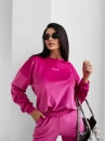 Welurowy komplet damski OLAVOGA VELVET ASH 2025 - amarant - maWer Fashion