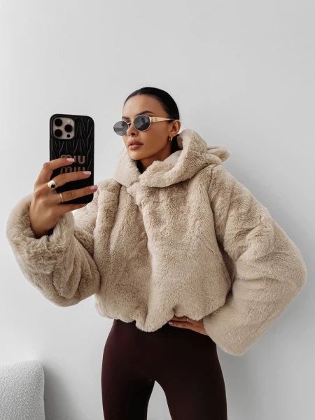 Bluza damska OLAVOGA ELIOLIE 2025 beżowa - maWer Fashion